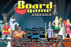 Board Game Classics title screen for GameBoy Advance